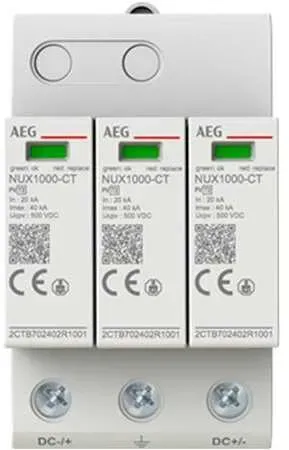AEG NUX1000 — PV surge protector, T2, 1000 V DC