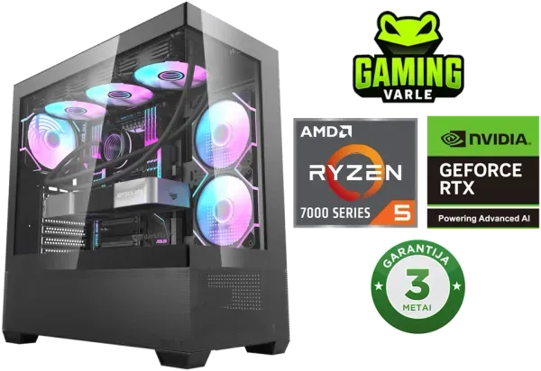 Varlė Gaming PC — Ryzen 5 7600, RTX 5070, 32 GB
