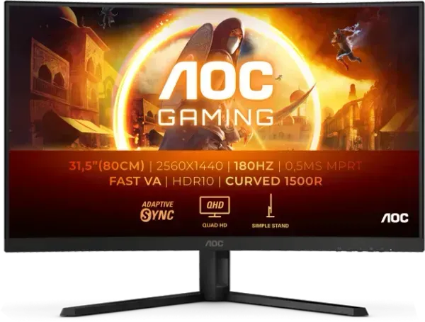 AOC CQ32G4VE — 31.5″ curved VA, QHD, 180 Hz