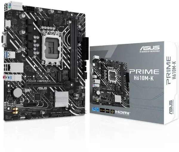 ASUS motherboard — LGA1700, DDR5, SATA + M.2