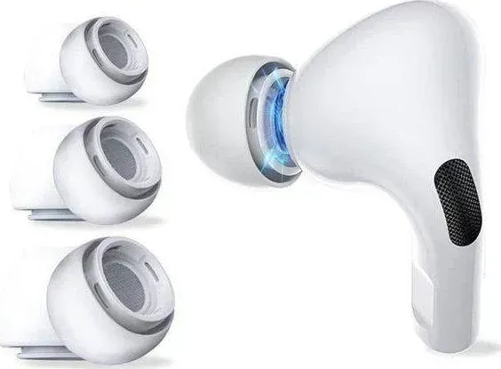 Tech-Protect ear tips for AirPods Pro 1 / 2 — S/M/L, white, 3 pairs