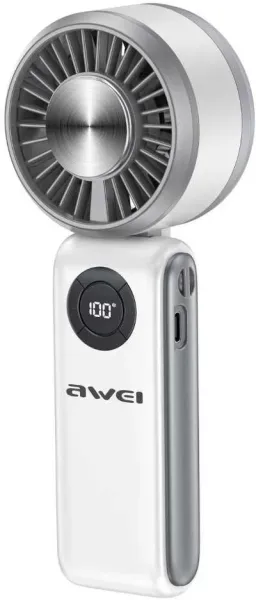 AWEI F39 Fast Ice handheld fan — white
