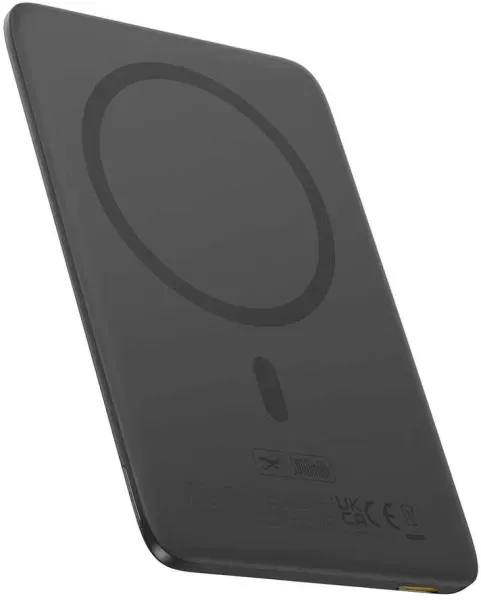 Baseus PicoGo AM41 ultra-slim magnetic power bank — 5,000 mAh, 20 W, black