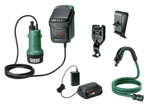 Bosch GardenPump 18V-2000 — cordless rainwater pump, 2.5 Ah