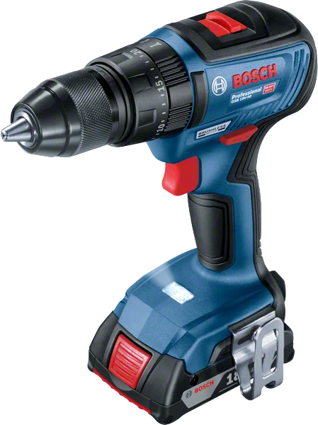 Bosch GSR 18V-50 — cordless drill/driver, 2 Ah + 5 Ah, case