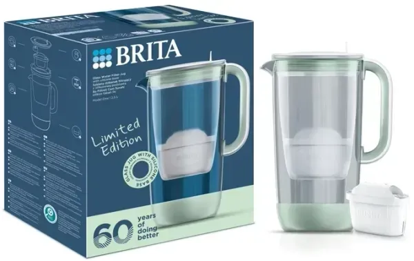 Brita Glass Jug water filter — 60th anniversary edition, 2.5 L, green
