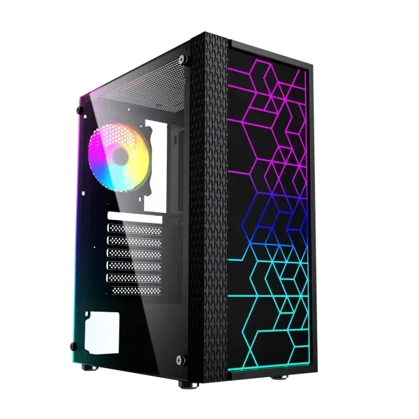 Gembird 2500 ATX PC case — ARGB lighting, black