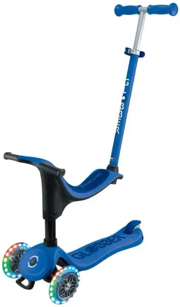 Globber Go Up Sporty Lights scooter — dark blue