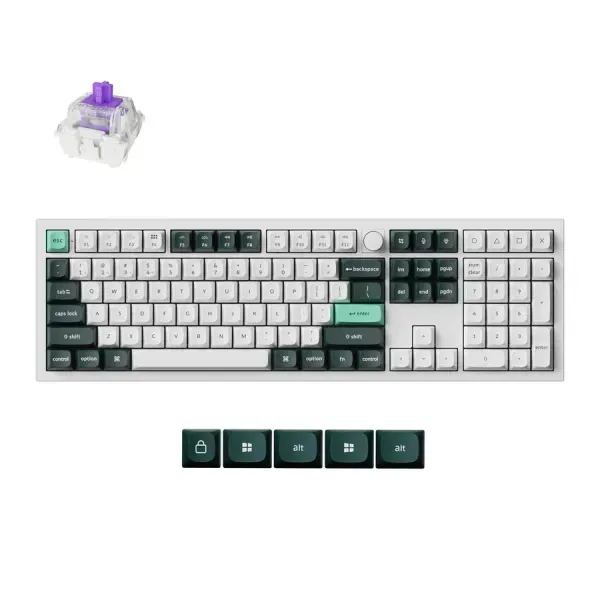 Keychron Q6H-P1 wireless keyboard — Nebula switches, white
