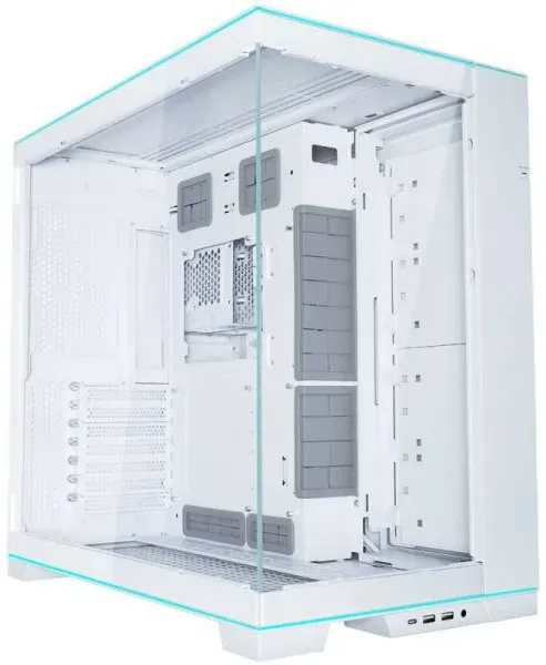 Lian Li O11D Evo RGB PC case — tempered glass, white