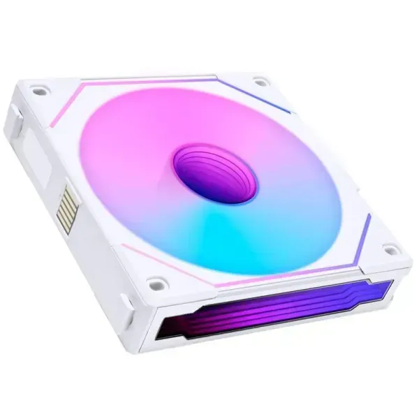 Lian Li Uni Fan SL-INF 120 ARGB reverse-blade PWM fan — 120 mm, white