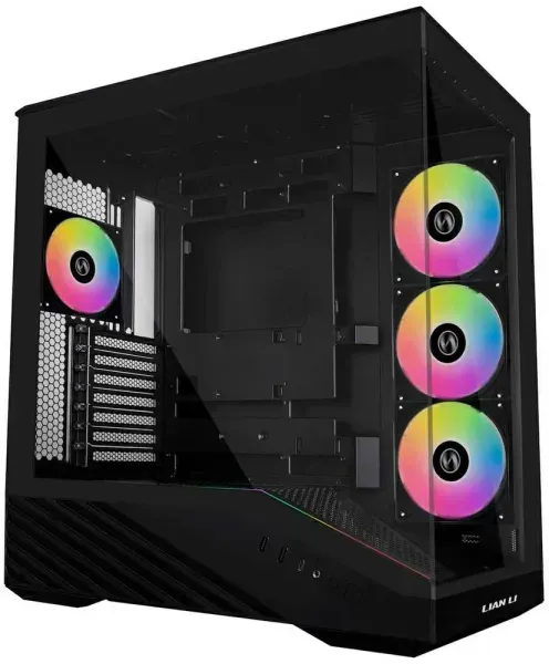 Lian Li Vector V100 PC case — mid-tower ATX, RGB, tempered glass, black