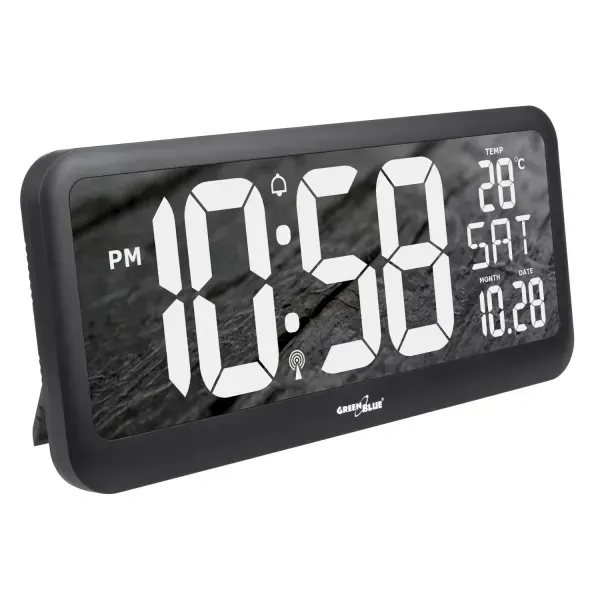 Maclean GreenBlue digital clock with thermometer
