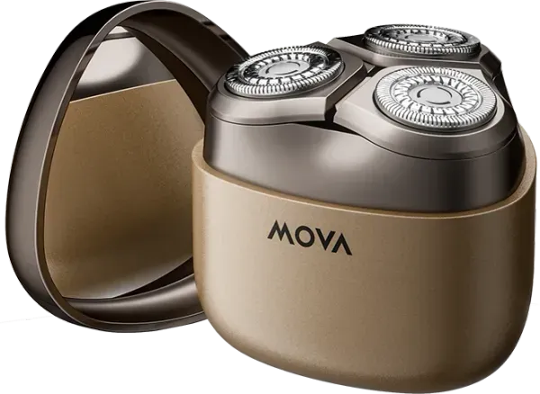 Mova R3000 shaver — champagne gold