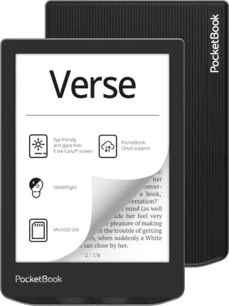 PocketBook Verse — 6″ e-reader, 8 GB, mist grey