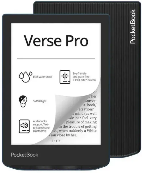 PocketBook Verse Pro — 6″ e-reader, 16 GB, azure