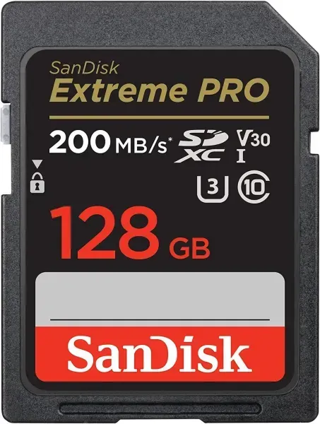 SanDisk Extreme Pro SDXC — 128 GB, 200/90 MB/s, V30