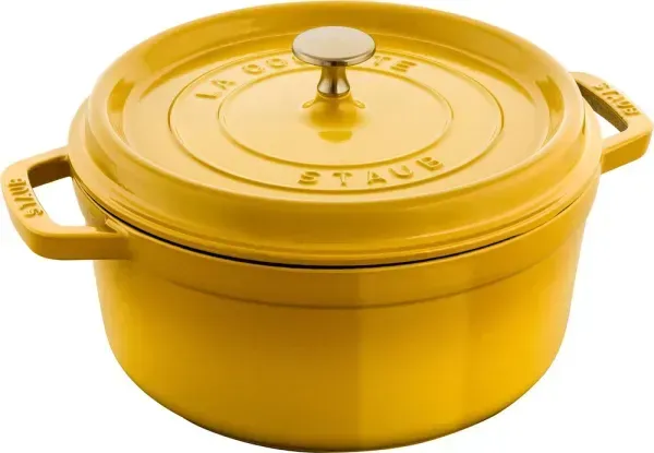 Staub La Cocotte round cast iron pot — 3.7 L, lemon