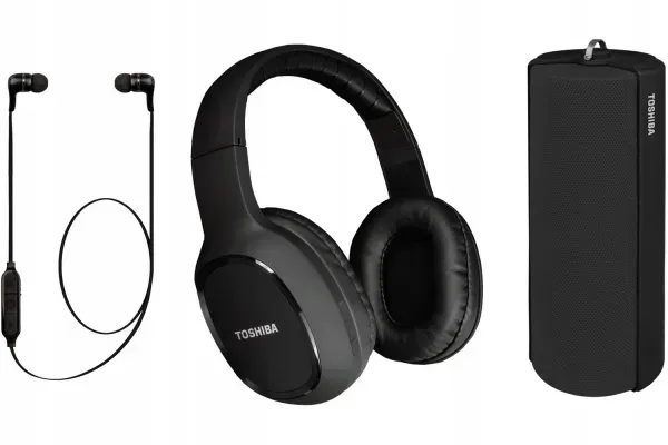 Toshiba Triple Pack HSP-3P19-II headphones — black