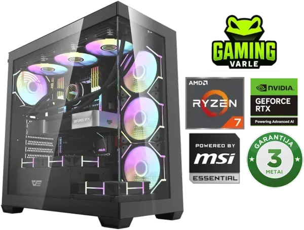 Varlė Gaming PC — Ryzen 7 7800X3D, RTX 5070 Ti, 32 GB