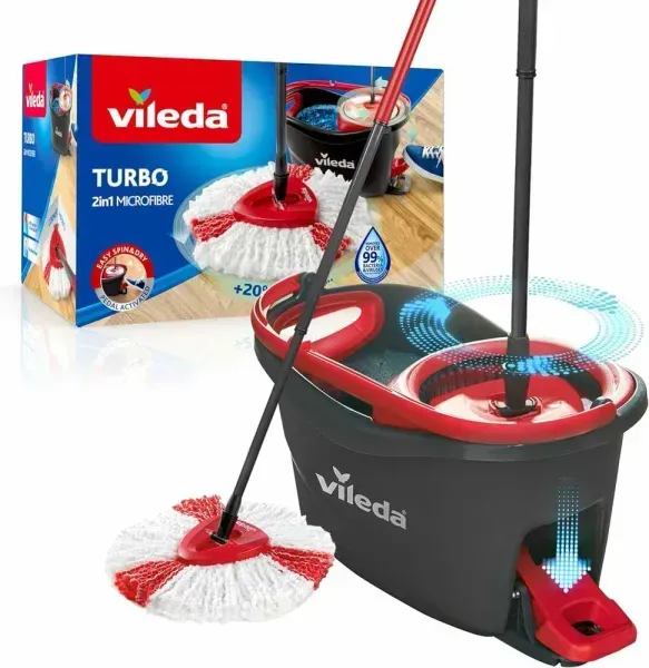 Vileda Easy Wring & Clean Turbo spin mop — telescopic handle